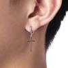 Hip Hop Punk Cross Stud Earrings Personality Trendy Jewelry For Men And Women
