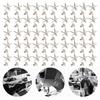 50 Sets Leather Rivets Screw Kit, 14mm Star Shape Rivet Studs Zinc Alloy Rivet for Shoes Bags Clothing Decoration(Silver)