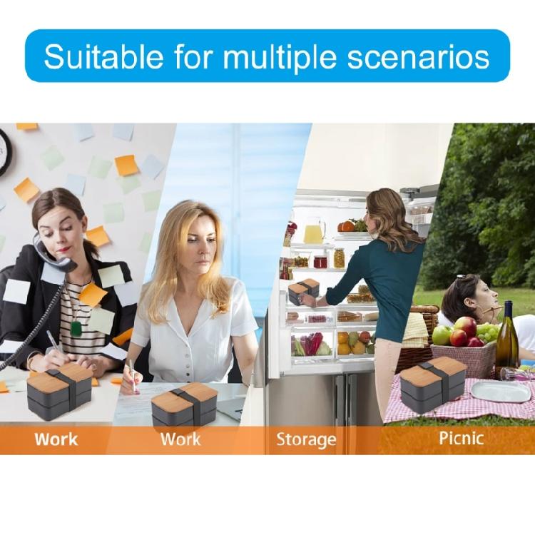 Multi Sectional Lunch Container Food Grade Materials Lunch Box Elegant Food Storage Container with Warm Keep Bag