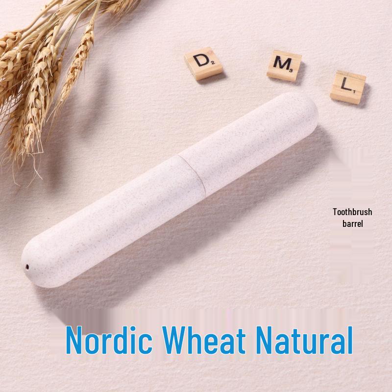 

Пылезащитный дорожный футляр для хранения зубных щеток - Портативный матовый набор из пшеничной соломы