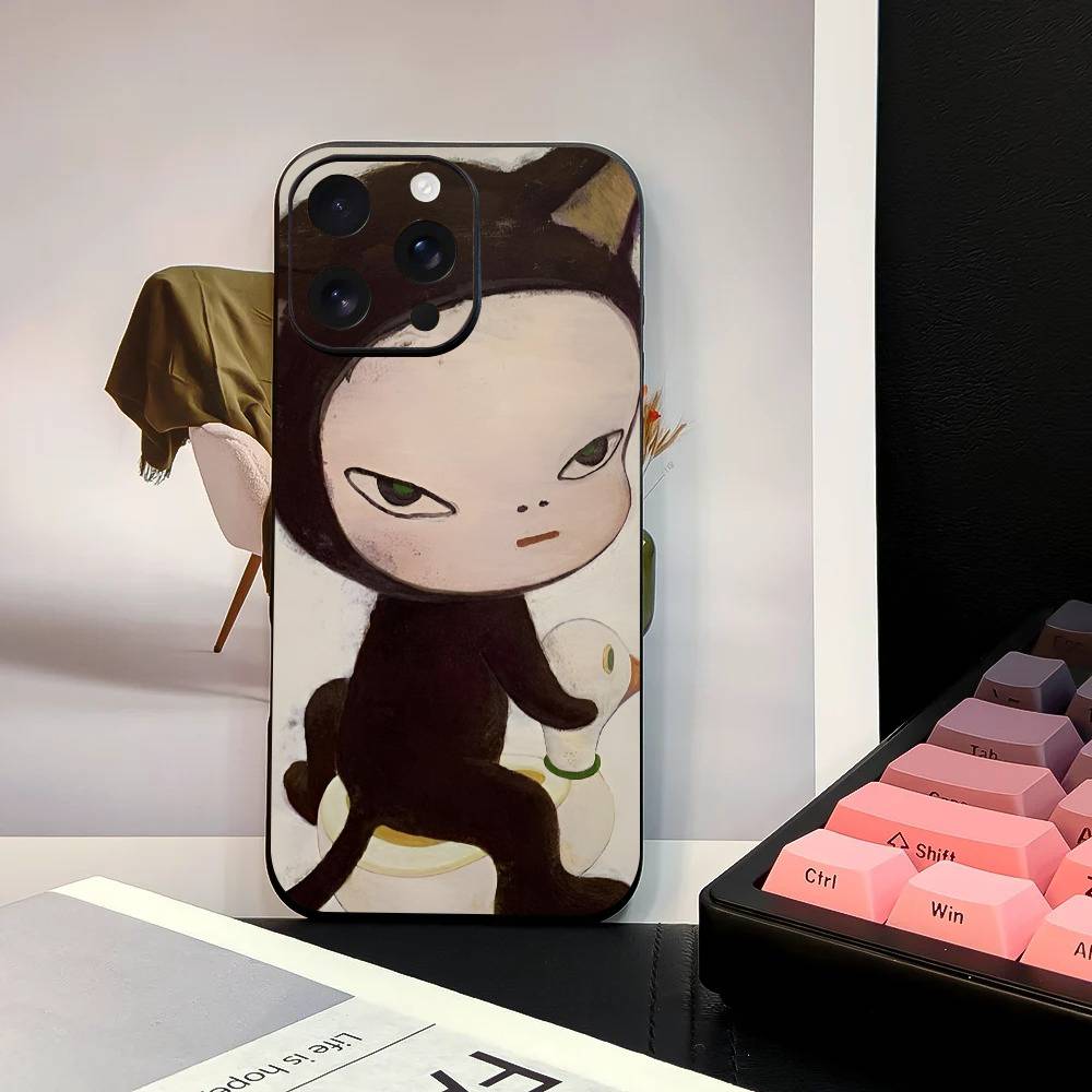 Yoshitomo Nara Phone Case Silicone Soft For IPhone 17 Air 16 15 14 13 12 11 Plus Pro Max Plus