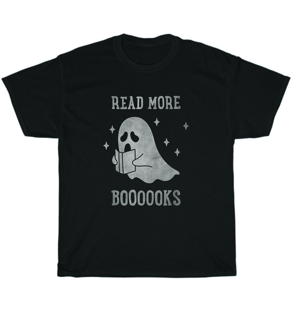 

Read More Boooooks Cute Ghost Reading Books Halloween Party T-Shirt Unisex Gift 2XL
