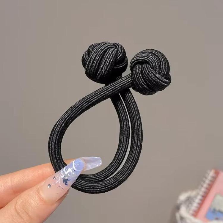 Chinese Knot Hair Braids Rubber Bands Women Girls Hair Tie Hair Rope Hairband High Elastic Double Head Headband Styling Headwear