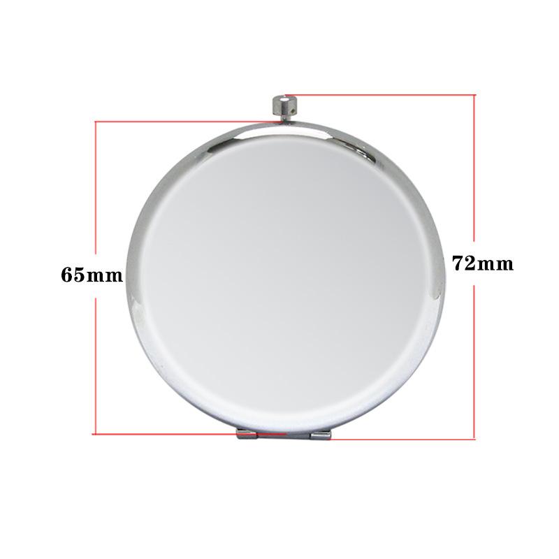 Quality Assurance Lighted Double-sided Stainless Iron Custom Logo Pocket Makeup Mirror
