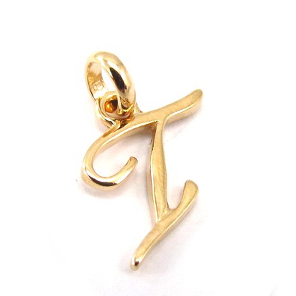 Les Trésors De Lily [K3662] - Gold Plated Pendant 'Letter I'