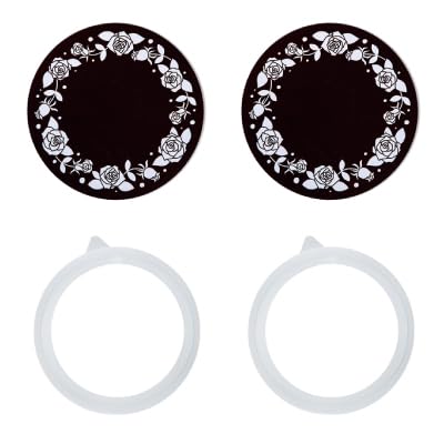 

Two glass stain-resistant plates for induction cooktops and two silicone rings included. A great housewarming gift! Highly durable and dishwasher safe