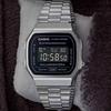 CASIO Vintage A168WGG-1B Graue Digitale Armbanduhr aus Edelstahl / Digitale Uhr, Original Casio