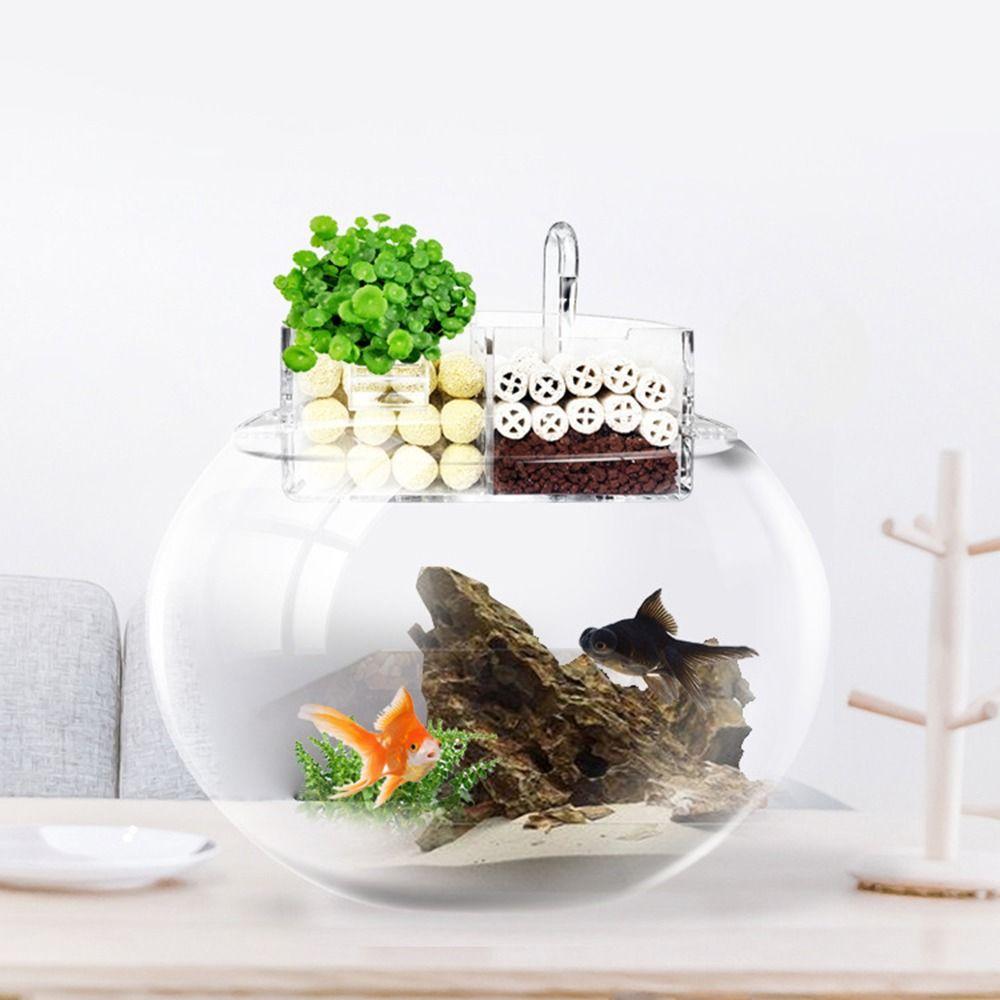 Hanging Type Acrylic Fish Tank Top Filter 3-in-1 Aquarium Water Purifier  Garden