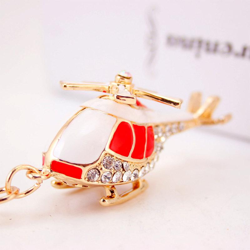 CoolXi Men's Metal Airplane Helicopter Pendant Keychain - Ideal Small Gift