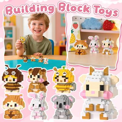 Micro- Building Block Cartoon Figurines, Children'S Educational Assembly Toys