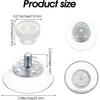 Extra Strong Screw Suction Cups, Clear PVC Sucker Pad Without Hook, Glass Suction Holder with Screw Nut, Heavy Duty Suctions Holder - 12 Pack 25mm/1"