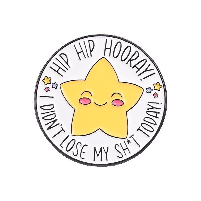 

Hip Hip Hooray Enamel Pin Cute Star Pop Song Lyrics I Didn t Lose My Today Brooch Lapel Badge Friends Jewelry Accessories Gift