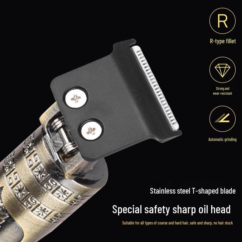 Profesyonel Elektrikli Saç Kesme Makinesi ve Gravür Jileti - Berber Makası Dahil