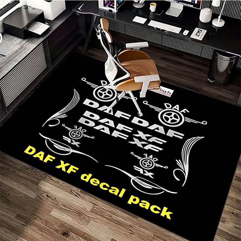 DAF Pattern Rug, Non-slip Rug, Suitable for Living Room, Bedroom, Game Room, Computer Room and Home Décor.