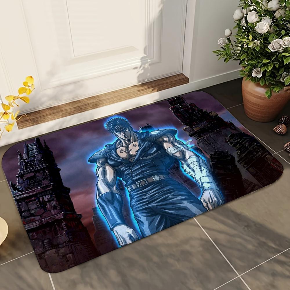 1pc Hokuto No Ken Bathroom Absorbent Mats Anti-Slip Mats Home Decor Supplies Carpets Home Kitchen Floor Mats