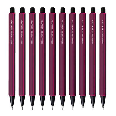 Kokuyo Spitzer Mechanischer Bleistift 0,9 mm – Weinrot, 10er-Pack, Japanisches Schreibgerät für ein sanftes, bleistiftähnliches Gefühl (PS-P100DR-1PX10)