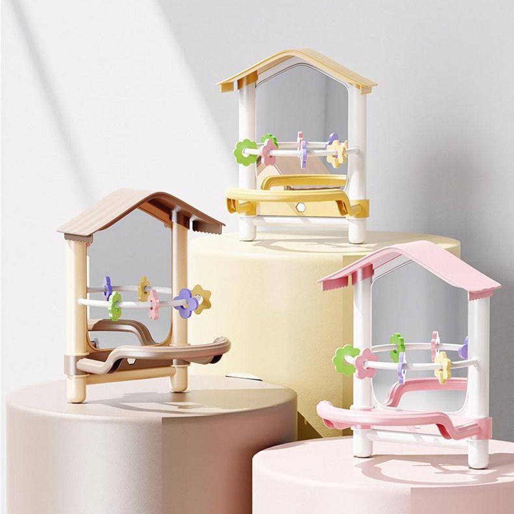 Wear-resisting Bird Mirror with Perch Bite-resistance Bird Cage Toys  Balconies