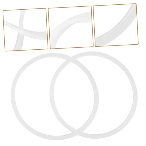 BESTonZON 2-pakning Isolerte matbokser Tetningsringer, Silikon Tetningsringer, Runde Eggkokerringer, Erstatningssilikonpakninger for Krukker, Silikagel,