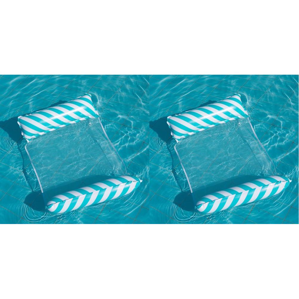 1/2PCS Inflatable Floating Mattress Row Folding Swimming Beach Chair Water Pool Party Float Bed Party  Lounge Bed for Swimming