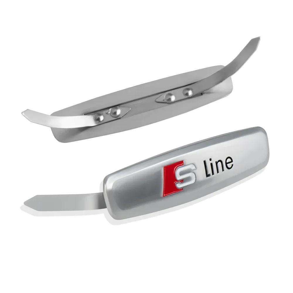 1 pièce Emblèmes Autocollants Badges Logos Métal Sline Intérieur Dossier de Siège Pour Sline A3 A4 B8 8P B9 8V A1 A6 C6 Q3 Q5 C7 Accessoire de Siège