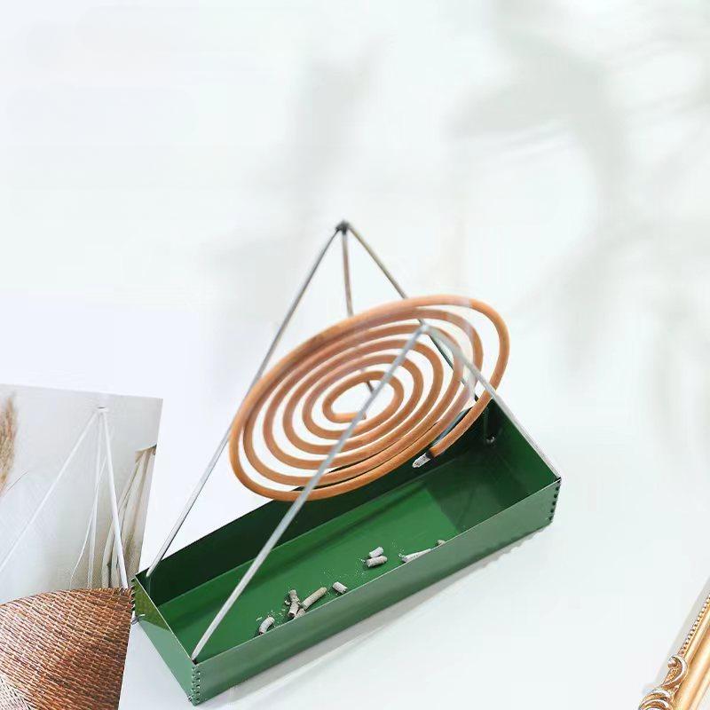 Iron Mosquito Coil Holder Triangle Mosquito Repellent Courtyard Stove Family Holder Repellent Incense Stand Incense Mosquit