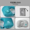 Press-type Inflatable U-shaped Pillow - Portable U-shaped Aircraft Neck Support Pillow - Travel Must-have - Sleeping Cervical Pillow