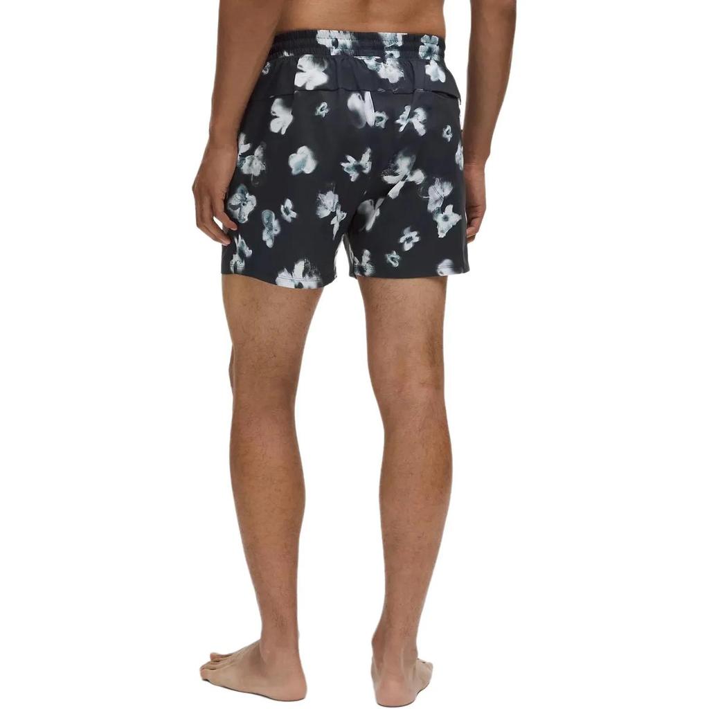 Lululemon Swimming Shorts 5' Men's Furong Green (Unisex) Beach Shorts LM7BLIS | Floral Glow Blue Multi