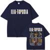 Ilia Topuria El Matador Campione UFC Maglietta Oversize Double-Sided MMA Fighting Grafica Retro Streetwear Unisex Casual Maglietta Nera