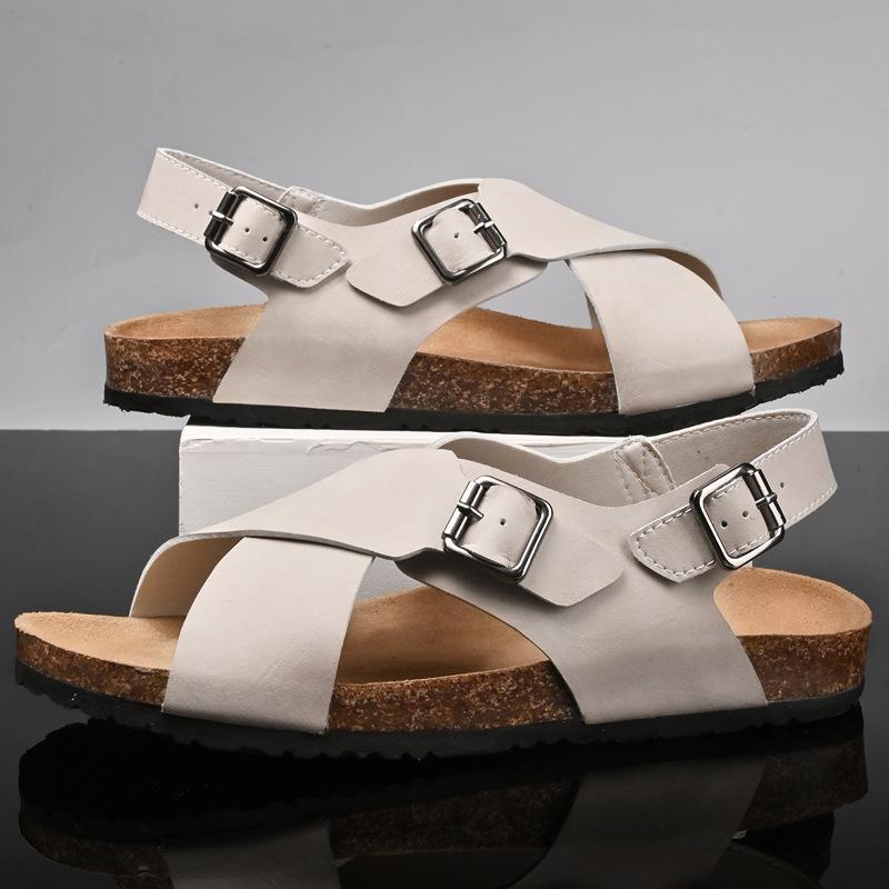 

Men s sandals 2024 summer new casual versatile men s shoes foreign trade viral trends breathable done beach sandals 38 песочный