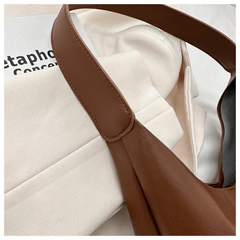 Spring New Korean Texture Trend Fashion Minimalist Casual Shoulder Tote Bag Women