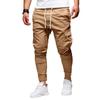 Pantalones Cargo Gruesos para Hombre Cintura con Cordón Cálidos Pantalones Jogger Otoño Invierno Pantalones Casuales con Múltiples Bolsillos para Viaje Trabajo Uso Diario