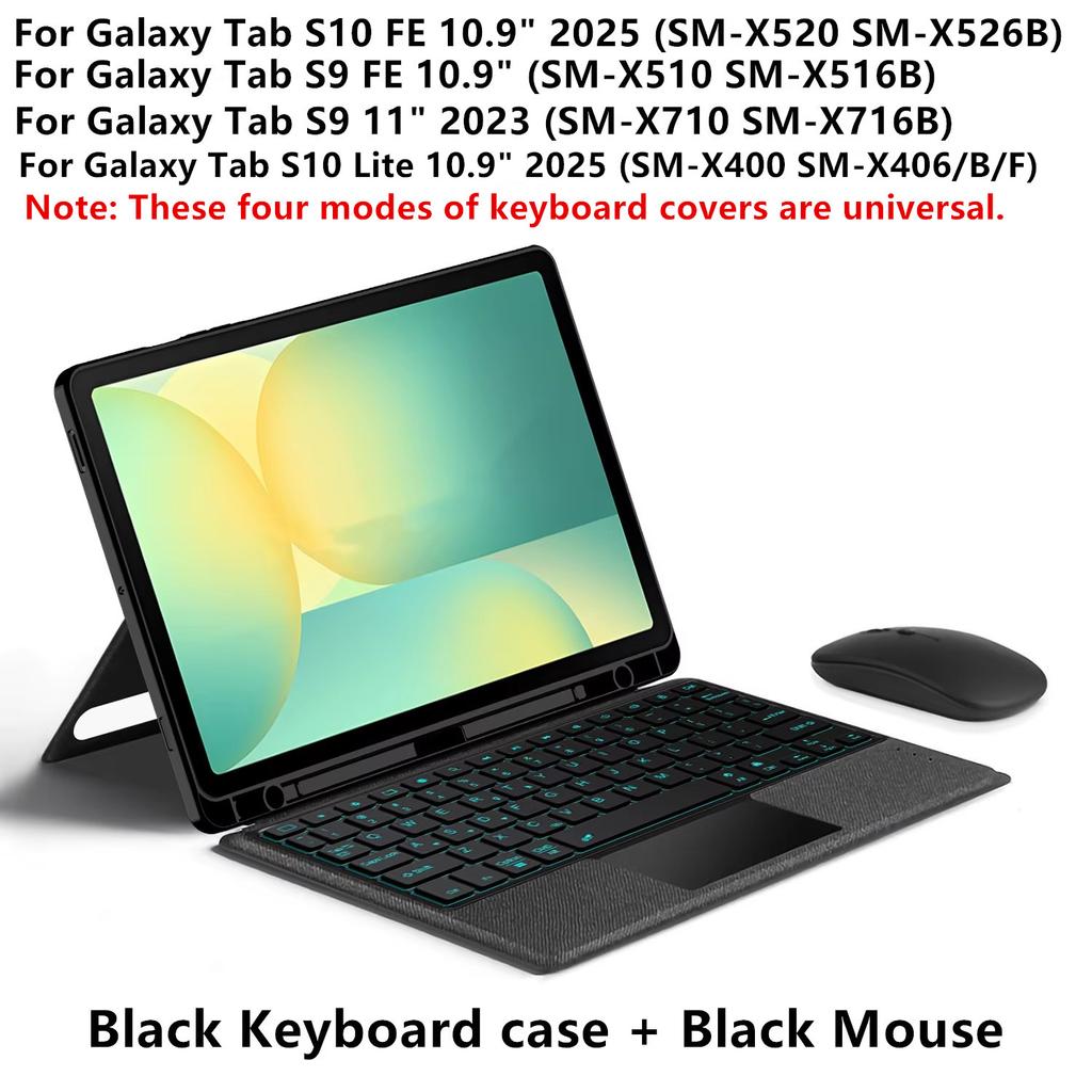 Magic Keyboard Hülle für Samsung Galaxy Tab S10 FE 10,9 SM-X520 X526B Tablet Smart Cover für Galaxy Tab S9 S10 FE S10 Lite Funda