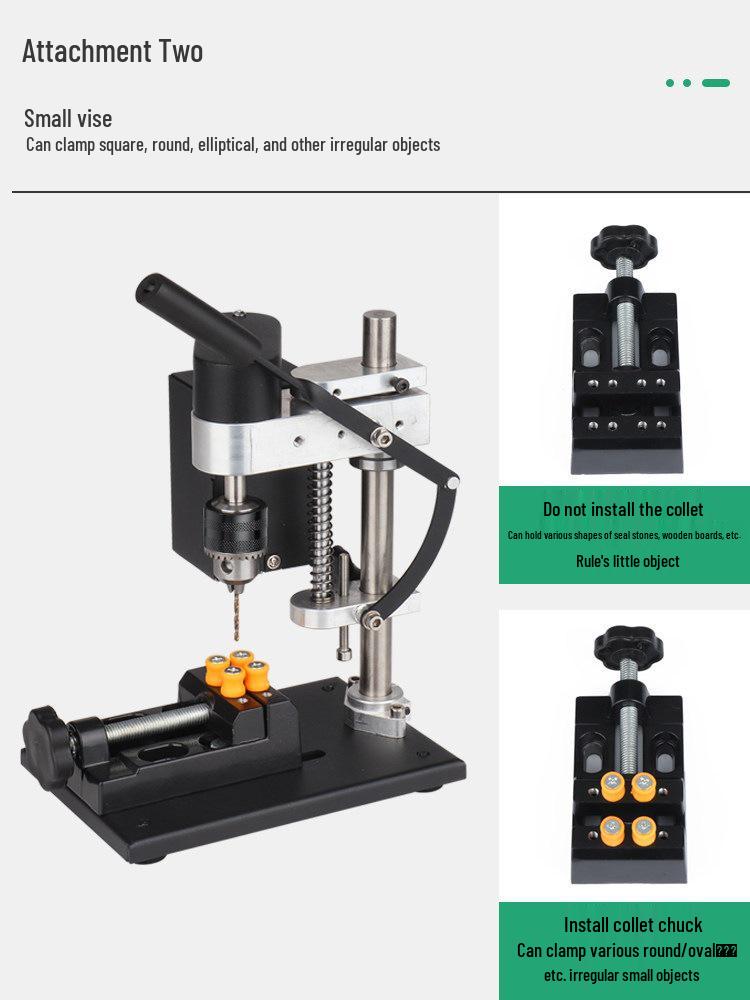 Compact Desktop Variable Speed Electric Drill Press - Mini Stand for Household Drilling