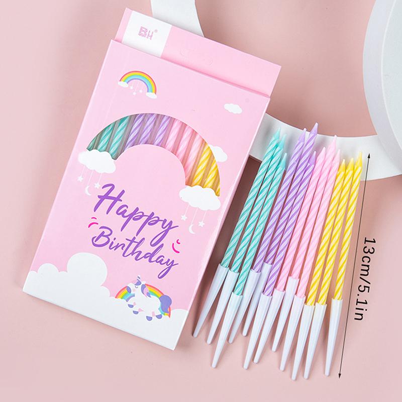 

Цветные товары для дня рождения 12 шт. Свадебные разноцветные свечи Пламя Десертные свечи для торта Украшение