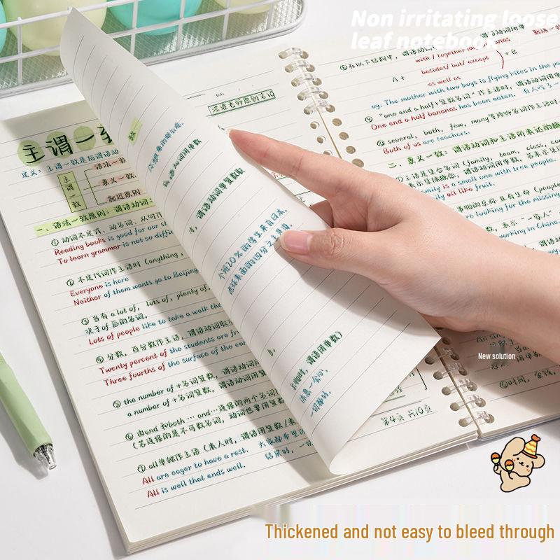 A5 Cute Element Loose-Leaf Notebook for School Students - Special Diary for Girls