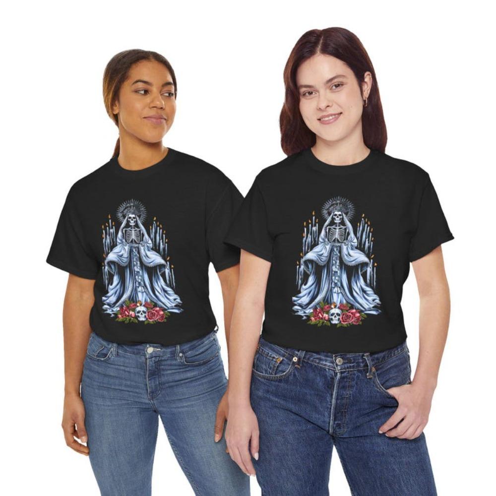 Holy Death Shirt Dark and Mystical Tee Symbol of Strength Tshirt Day of The Dead TShirt Halloween Women Unique Design Printed T