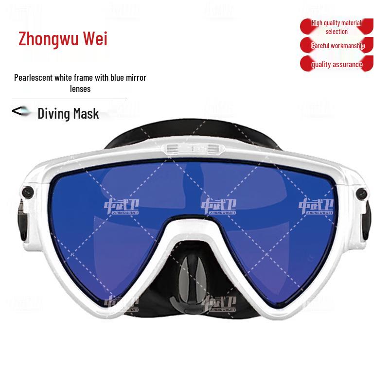 Anti-Fog Silicone Diving Mask with Mount & Flashlight Options