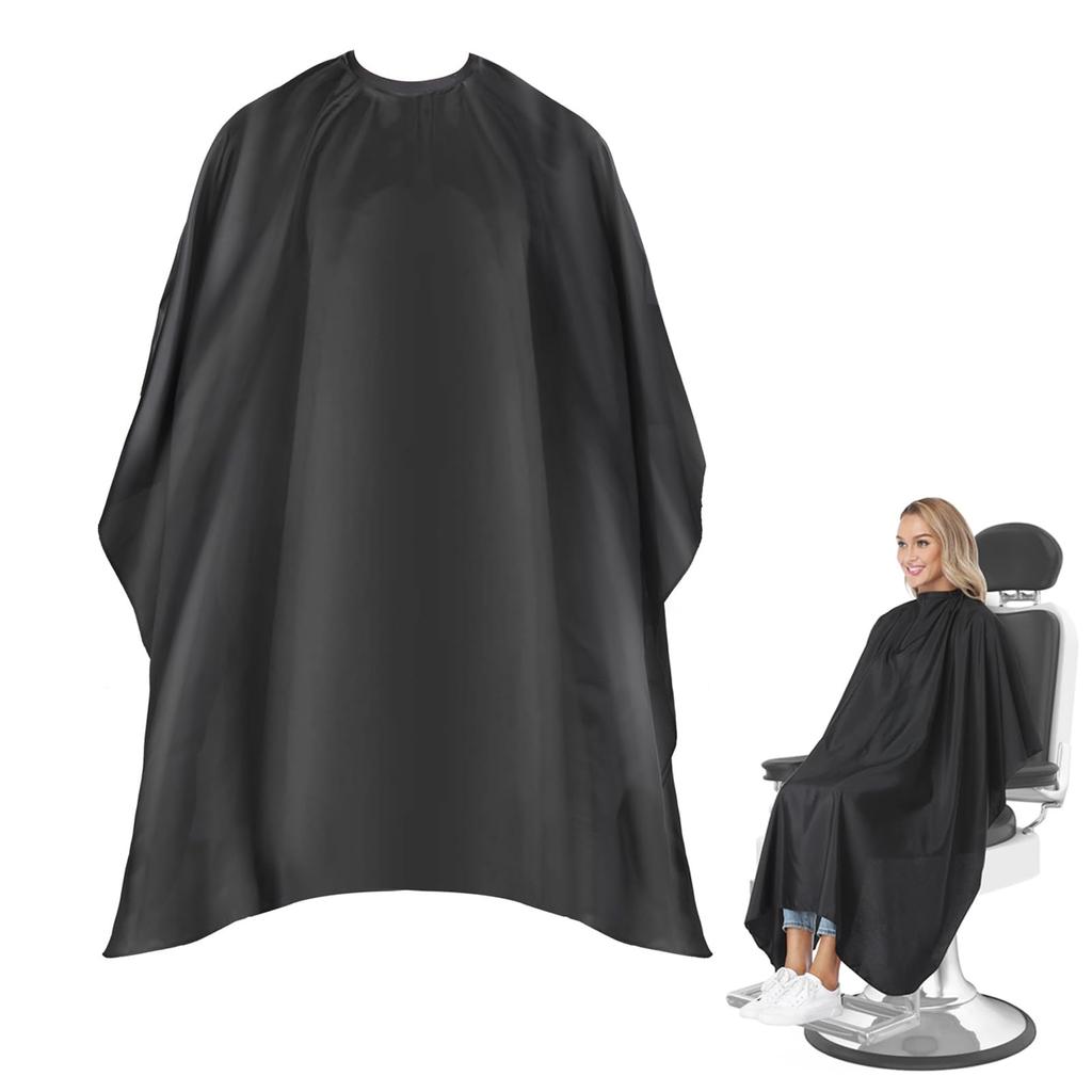 Cluoling Haircutting Hair Hair Coloring Cape for Adults and Foldable and Family Hair Hair Beauty Hair Salon Work Professional Haircut Black Cape,