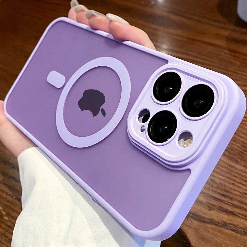 

Модний напівпрозорий матовий магнітний чохол для iPhone 17 16 15 14 13 12 11 Pro Max 16e для Magsafe Бездротова зарядка Ударостійкий чохол iPhone17 Pro Max