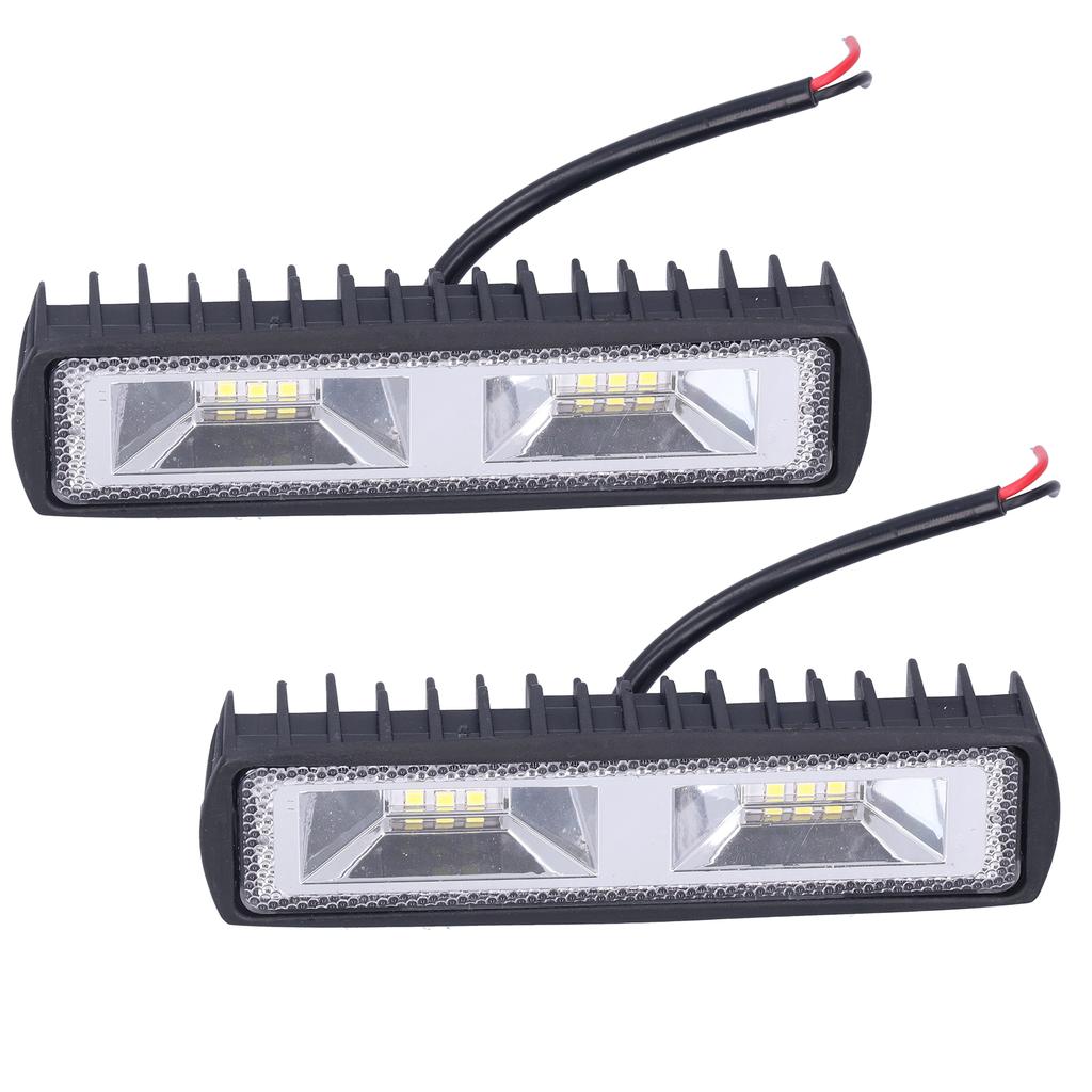 Pair Work Light Bars 12LEDs 36W 12‑24V Spotlights Headlights for Motorcycle Truck Boat Tractor Trailer Offroad