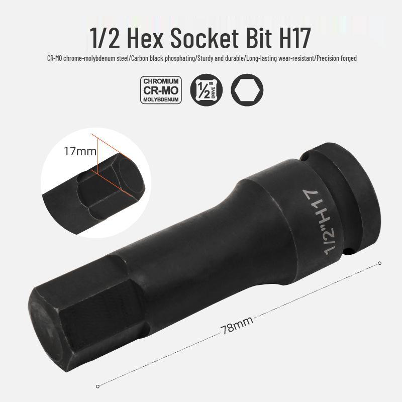 1/2" Electric Hex Socket Wrench and Screwdriver Bit Set