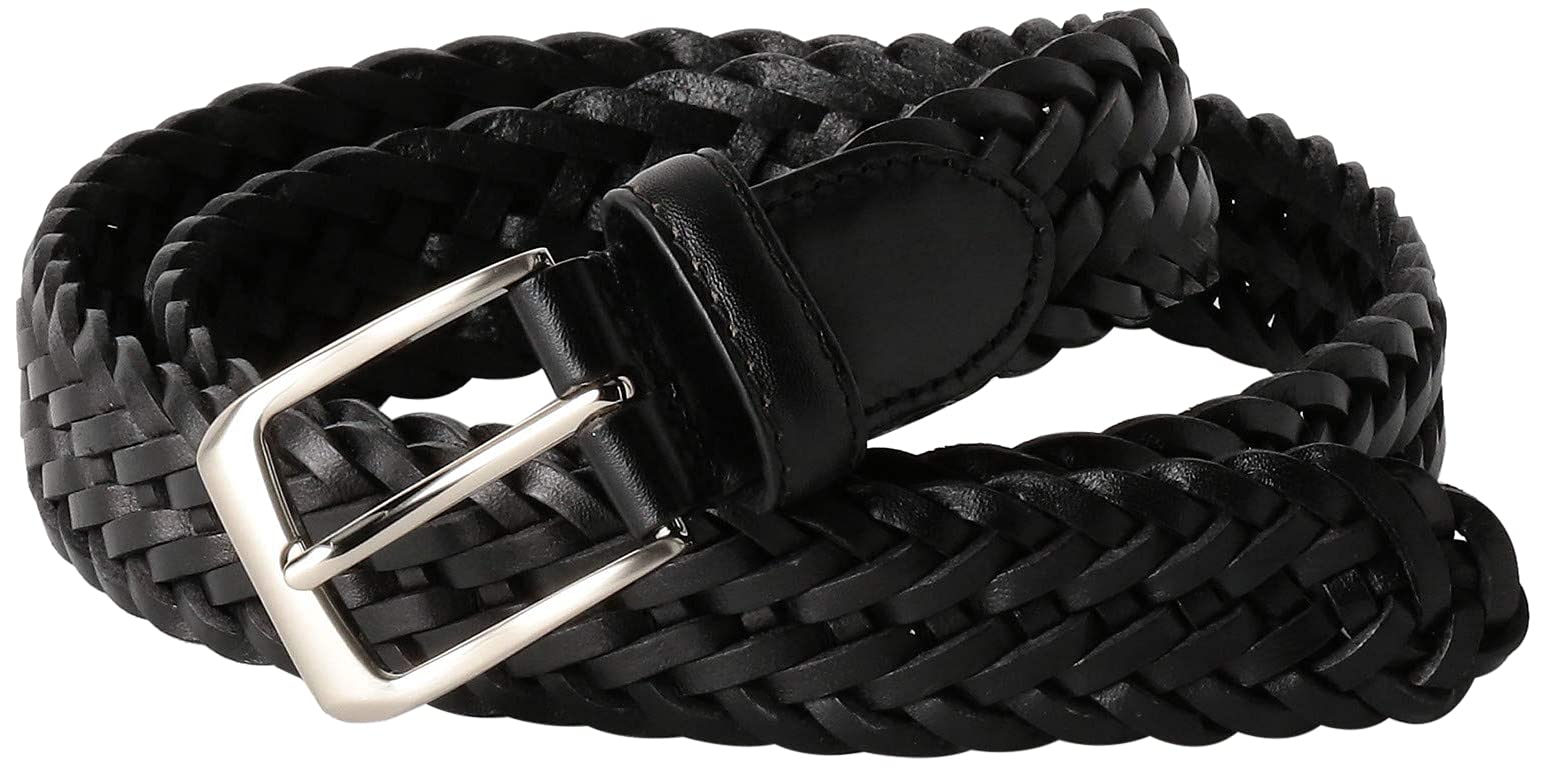 United Arrows Green Label Relaxing Кожаный и сетчатый ремень, Размер 30, 31416990201, 0950, ЧЕРНЫЙ(09), M