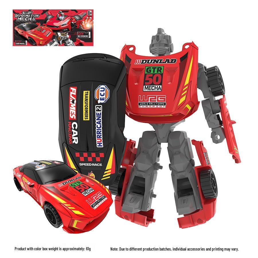 Alloy Transforming Mecha Robot Inertial Car Toy for Kids