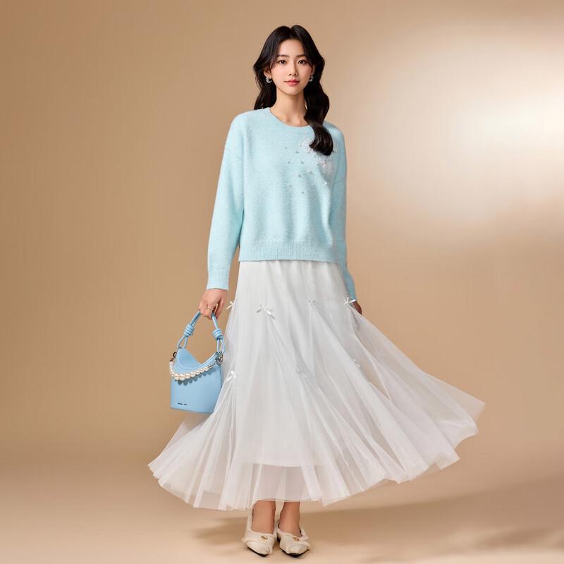 Pulover tricotat cu gât rotund IEF 2025 toamnă