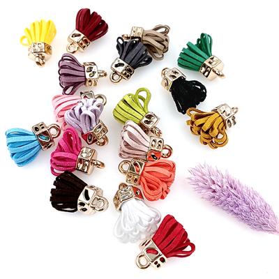 Making Handmade Pendant Tassel Fringe 10pcs DIY Earrings Jewelry Accessories Materials Alloy 25mm Korean Velvet