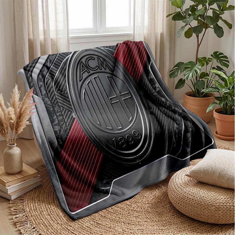 AC Milan Theme blanket Soft Flannel Blanket Plush Throw Blanket Cozy Sofa Bed Blanket for Home Decor