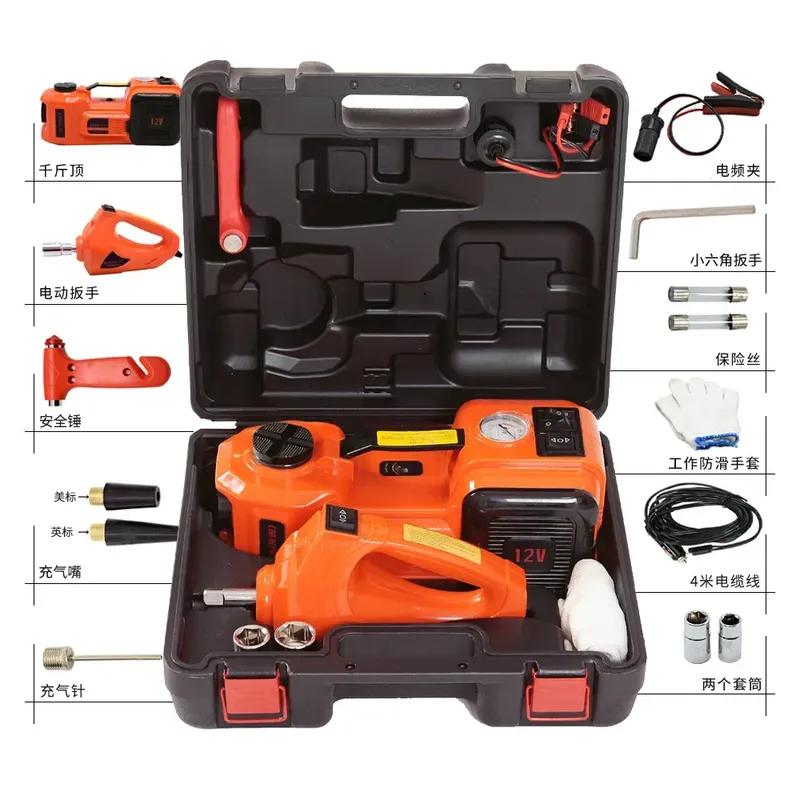 2025Multifunctional 5T Electric Hydraulic Jack 12V Vertical Hydraulic Jack Electric Torque Wrench