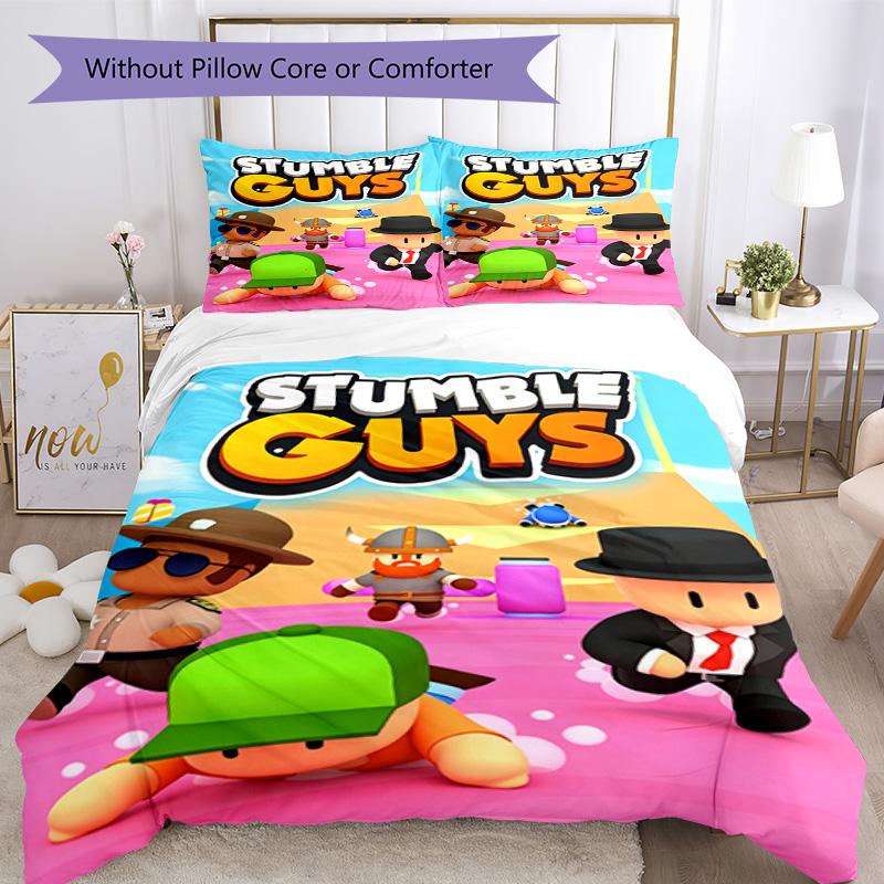 Stumble Guys Bedding Set Design for Dormitory Lightweight Christmas Gift