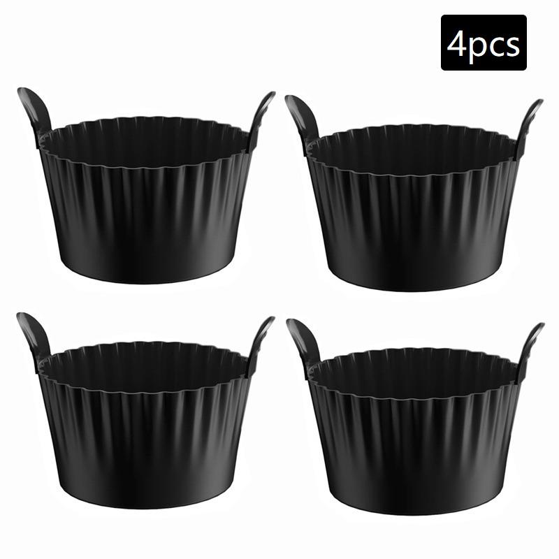 1/3/4 Pieces Reusable Air Fryer Silicone Baking Egg Cups For Eggs, Cakes, Meatballs, Non-Stick Kitchen Baking Tools