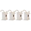 4Pcs Innovative Hanging Wooden Bird House Nests Ornament For Outdoor Garden Yard Decoration
